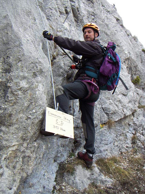 Eisenerzer Steig: Erich im Einstieg