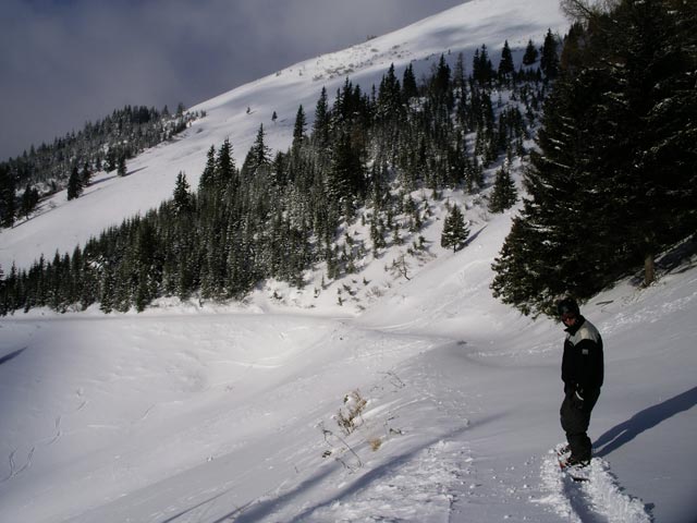 Markus auf der Schaller-Abfahrt