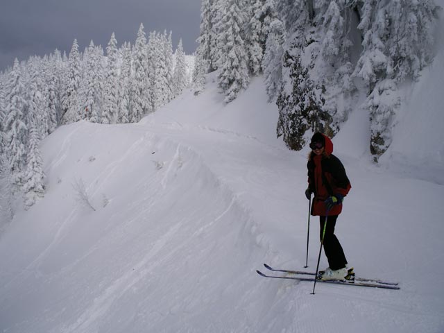 Sonja auf der Blachlbodenabfahrt