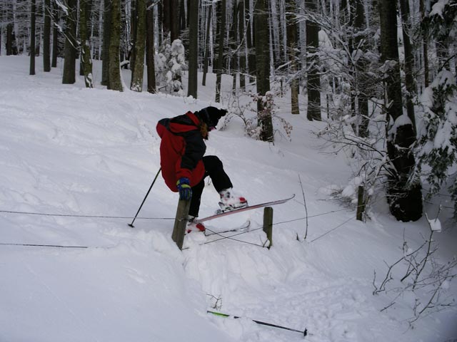 Sonja unter der Bergbahn Lilienfeld