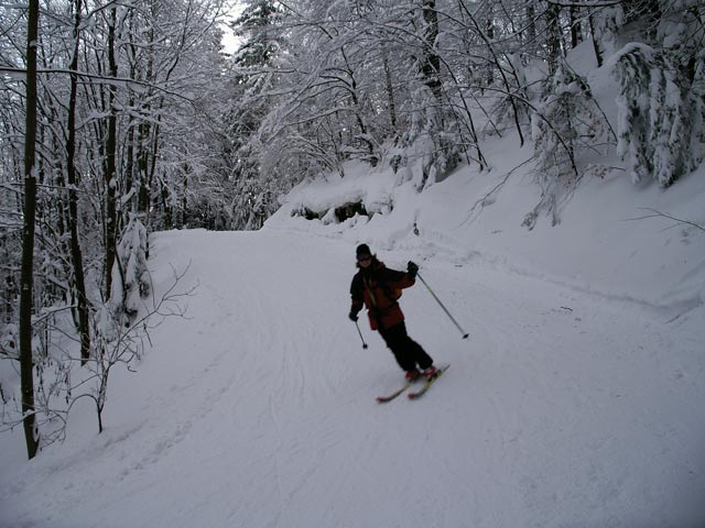 Sonja auf der Talabfahrt