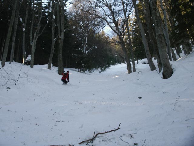 Sonja auf der Lahngrabenabfahrt