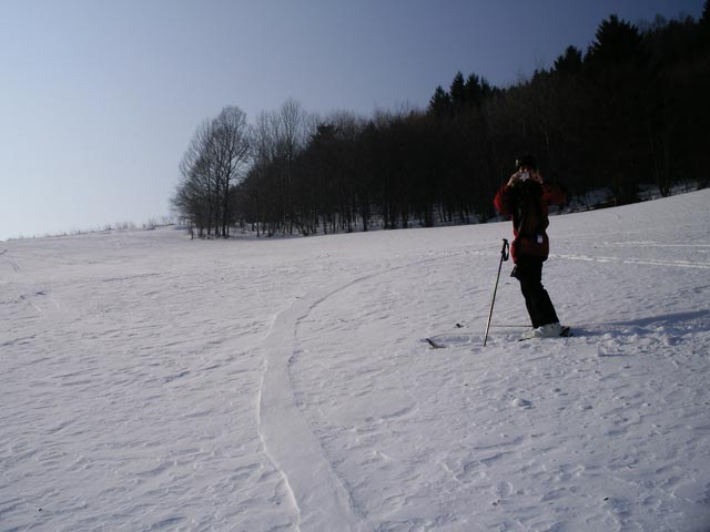 Sonja auf der Schöllerabfahrt