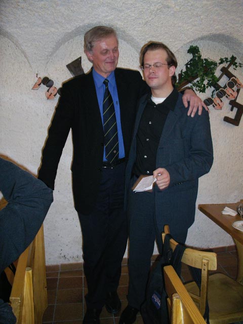 Franz und Klaus im Heurigen Steinschaden