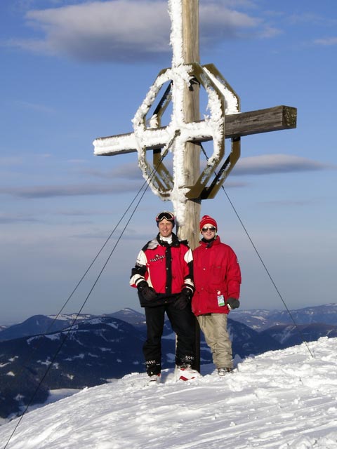Ich und Christoph auf der Gemeindealpe, 1.626 m