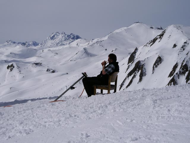 bei der Bergstation der Visnitzbahn, 2.638 m (17. Apr.)