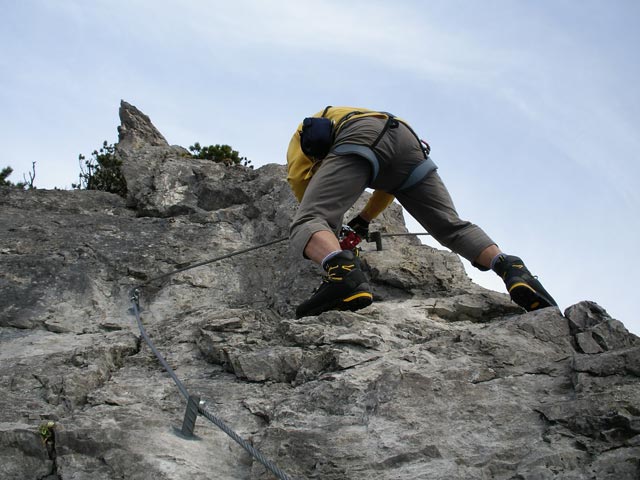 Axel am Übungsklettersteig 'ALPIN live'