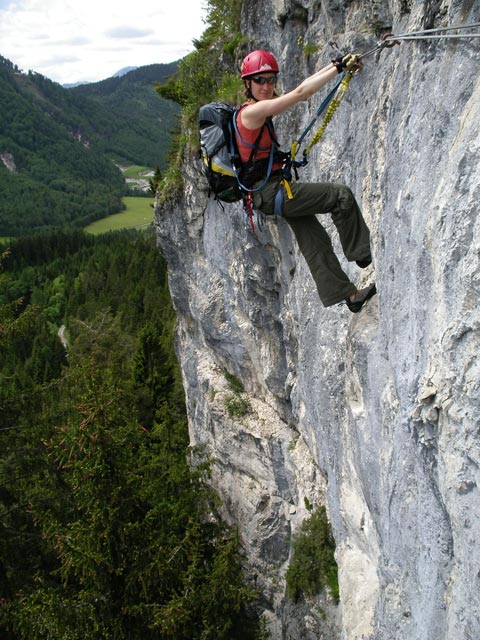 Extrem-Klettersteig: Carmen in der Querung