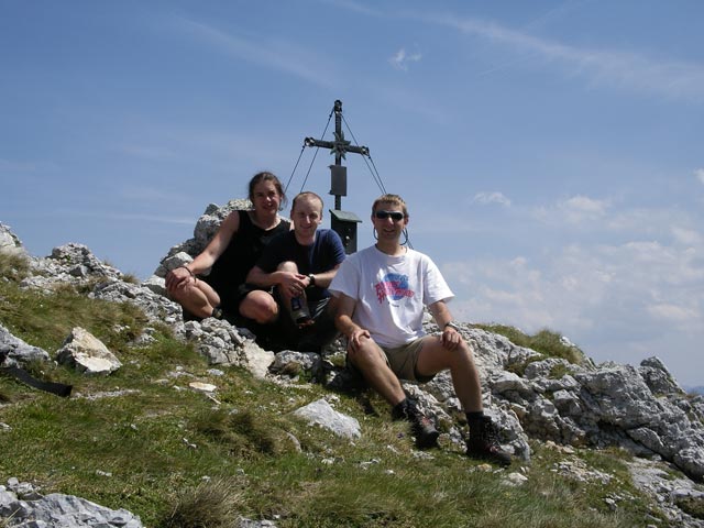 Gudrun, Christoph und ich am Törlkopf, 1.589 m