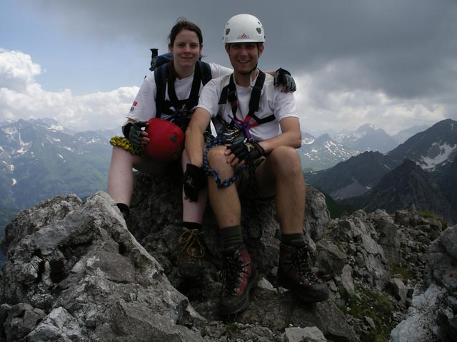 Daniela und ich am 1. Schafalpenkopf, 2.272 m (1. Juli)