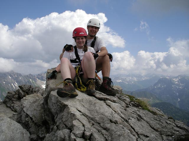 Daniela und ich am 2. Schafalpenkopf, 2.302 m (1. Juli)