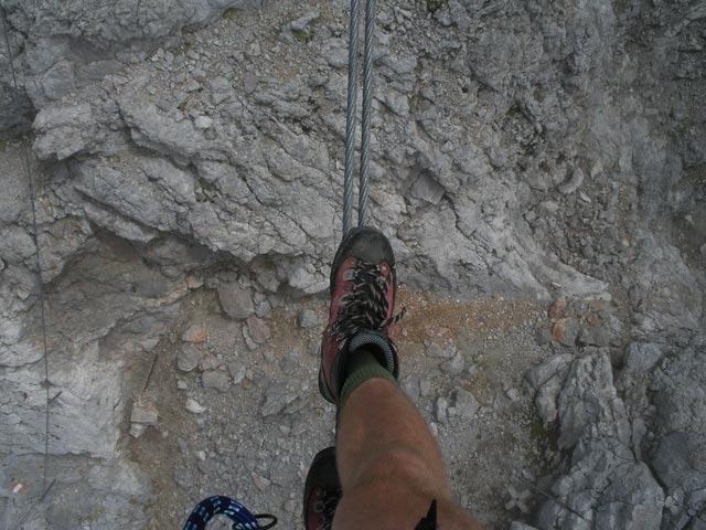 Klettersteig Koppenkarstein: auf der Seilbrücke