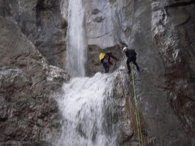 Frauenbach: Yasmin in der 24. Abseilstelle (11. Juli)
