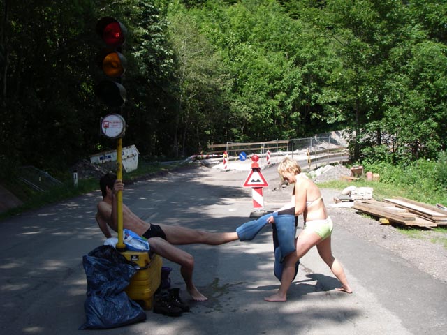 Michael und Susanne auf der Plöckenstraße (12. Juli)
