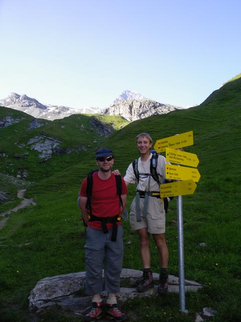Andreas und ich auf Weg 702B auf den Viehböden, 2.534 m (15. Juli)
