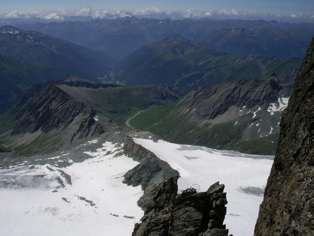 Ködnitzkees, Luisengrat und Teischnitzkees vom Stüdlgrat aus (16. Juli)