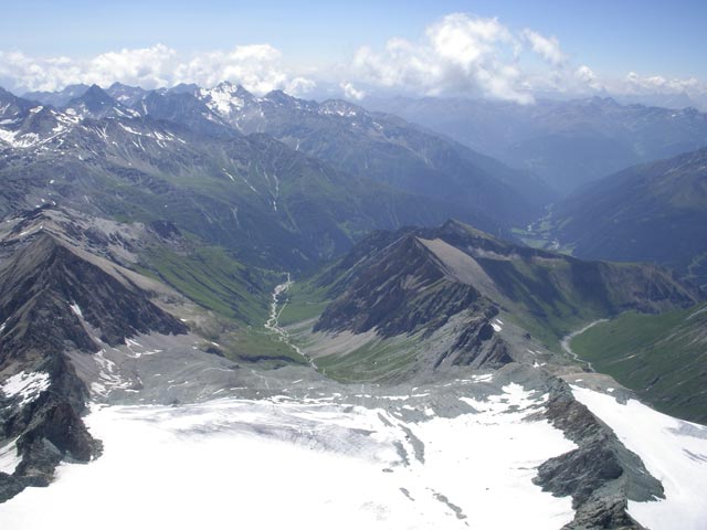 Ködnitzkees und Ködnitztal vom Stüdlgrat aus (16. Juli)