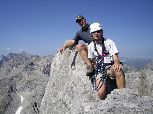 Andreas und ich auf der Steinkarspitze, 2.650 m