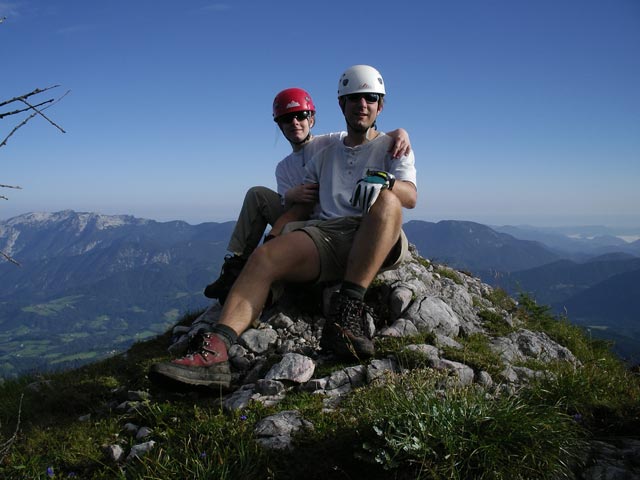 Daniela und ich am Nordgrat des Großen Pyhrgas (19. Aug.)