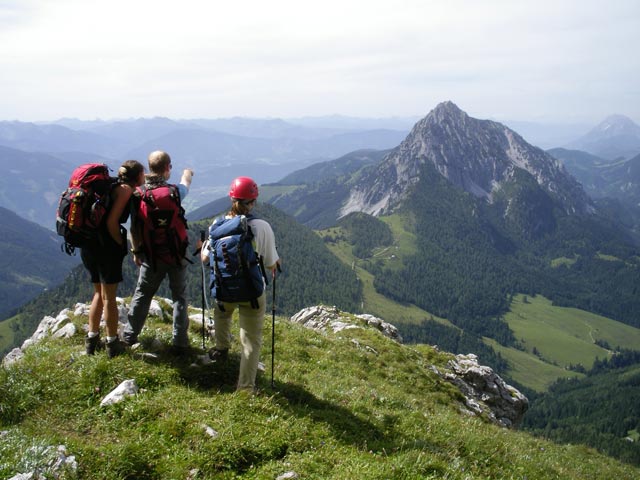 Gudrun, Christoph und Daniela am Südgrat des Großen Pyhrgas (19. Aug.)