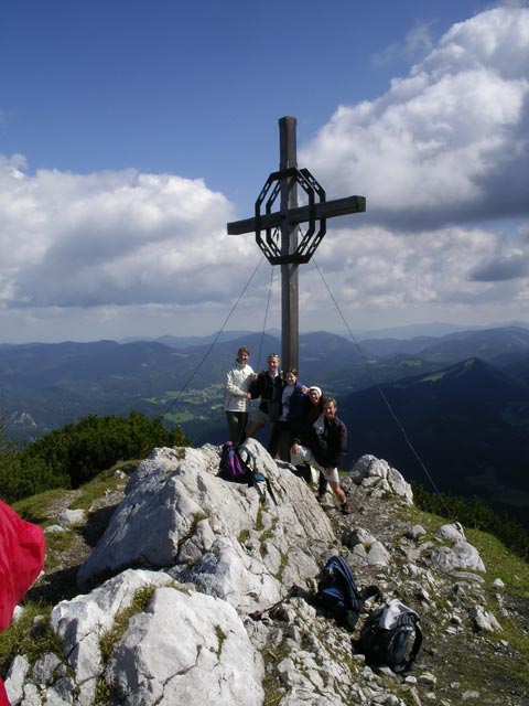 Doris, ich, Daniela, Ulrike und Erich auf der Gemeindealpe, 1.626 m