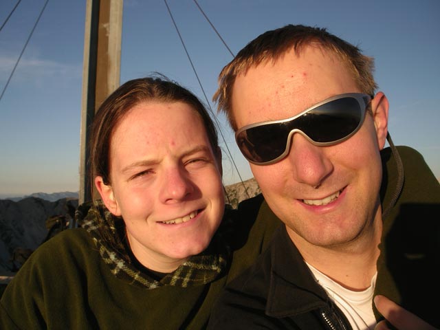 Daniela und ich am Geißberg, 2.024 m (2. Sep.)