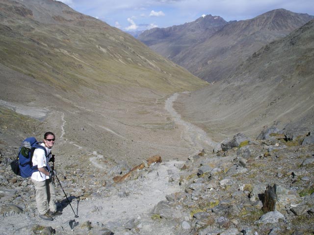 Daniela zwischen 'Beim Bild' und Martin-Busch-Hütte (11. Sep.)