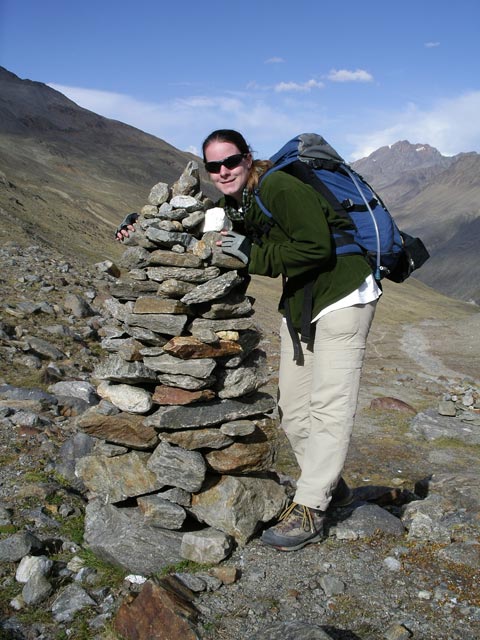 Daniela zwischen 'Beim Bild' und Martin-Busch-Hütte (11. Sep.)