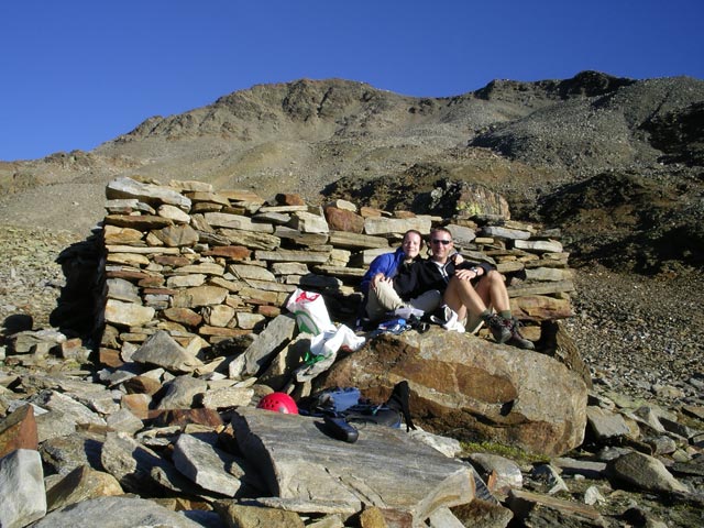 Daniela und ich bei der verfallenen Brizzi-Hütte (12. Sep.)