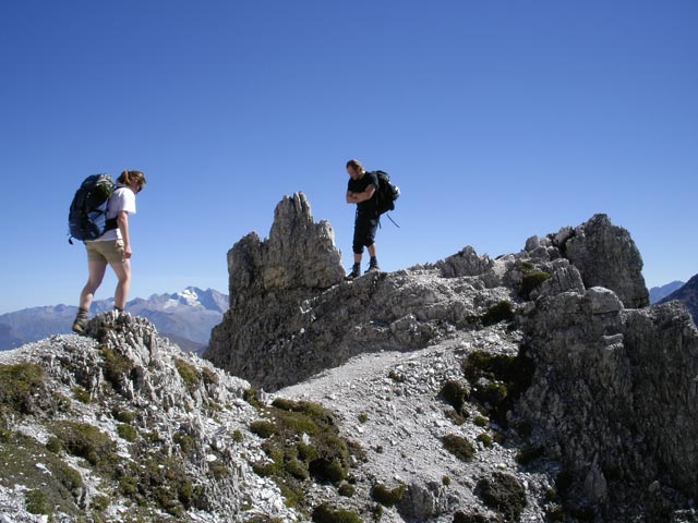 Daniela und Erich zwischen Pinnisjoch und Kalkwand (22. Sep.)
