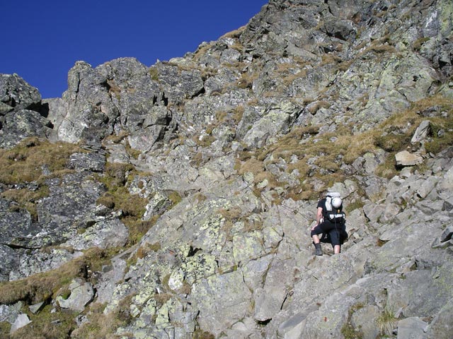 Erich zwischen Innsbrucker Hütte und Habicht (23. Sep.)
