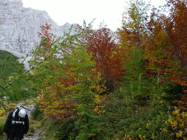 Erich beim Zustieg (7.Okt.)