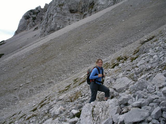 Irene beim Zustieg (7.Okt.)