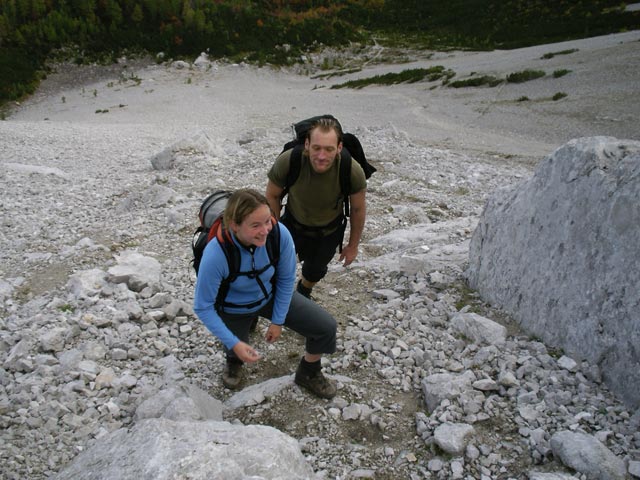Irene und Erich beim Zustieg (7.Okt.)