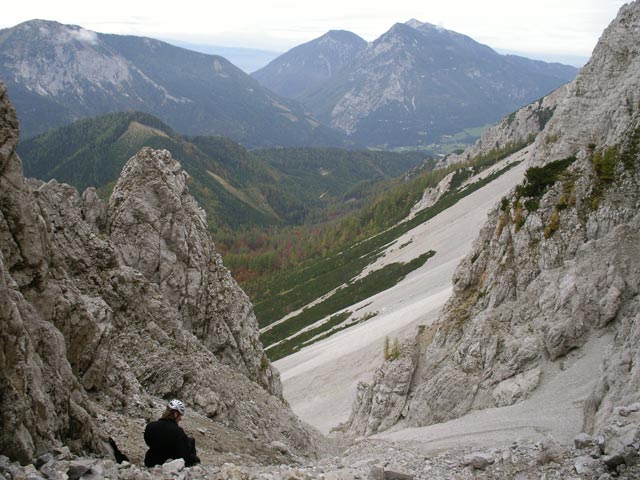 Erich in der Lärchenschlucht (7.Okt.)
