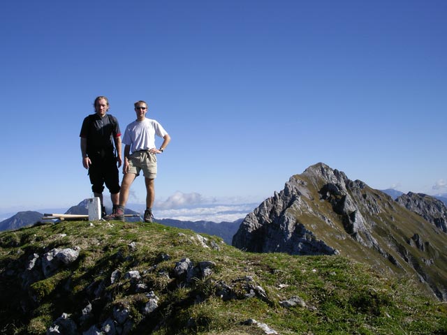 Erich und ich am Lärchenberg, 2.080 m (8.Okt.)