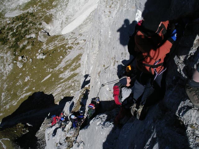 Kaiserschild-Klettersteig: zwischen Ramsauer Rampe und 'Schwarzem Quergang'