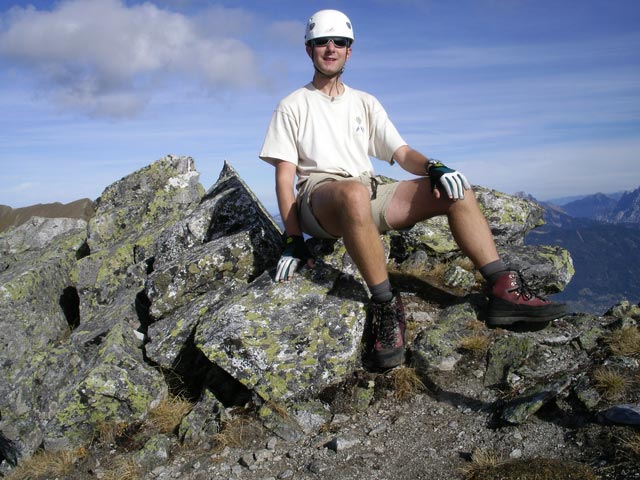 Ich auf der Sonntagskarspitze, 2.350 m (22. Okt.)