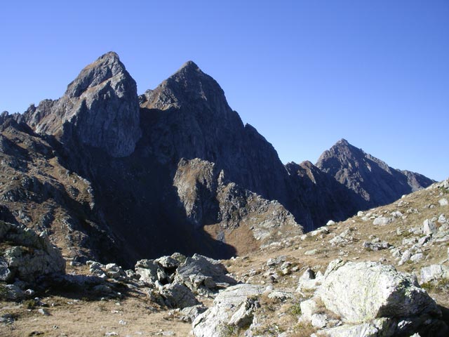 Letterspitze, Steinwand und Edigon vom Obergailer Joch aus (27. Okt.)