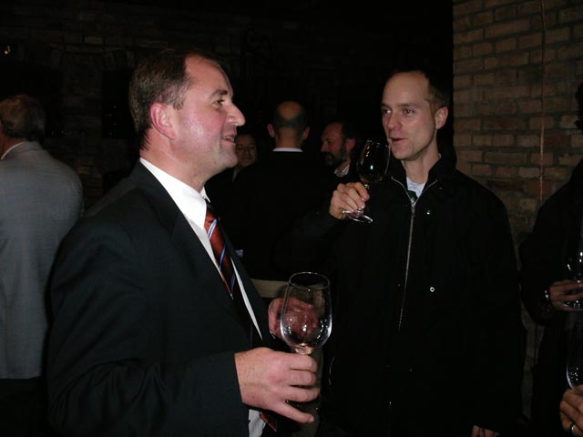 Harald und Florian im Weinrestaurant Matyák