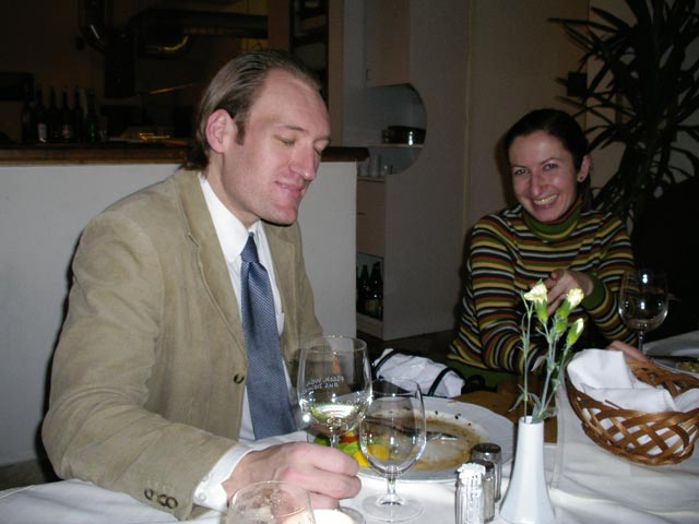 Erich und Agata im Restaurant Konoba