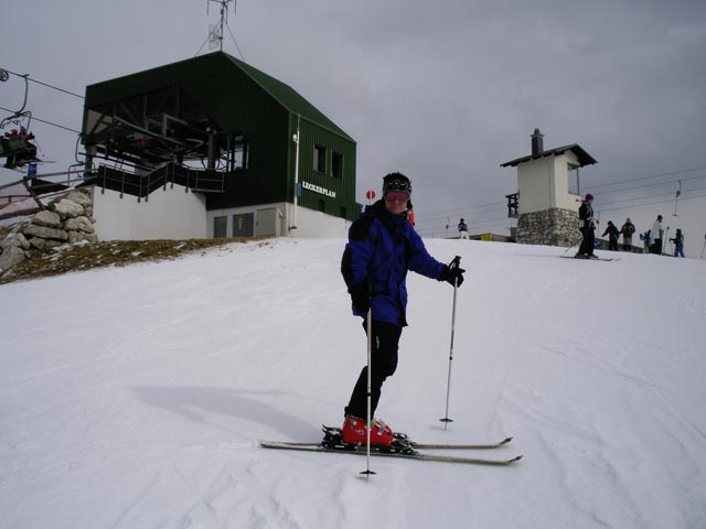 Andreas bei der Bergstation des 4er Sessellifts Leckerplan