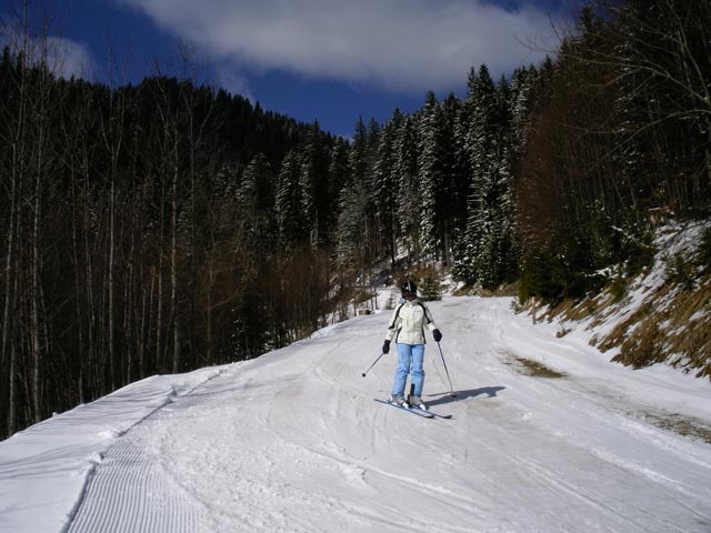 Mama auf der Brachkogelabfahrt