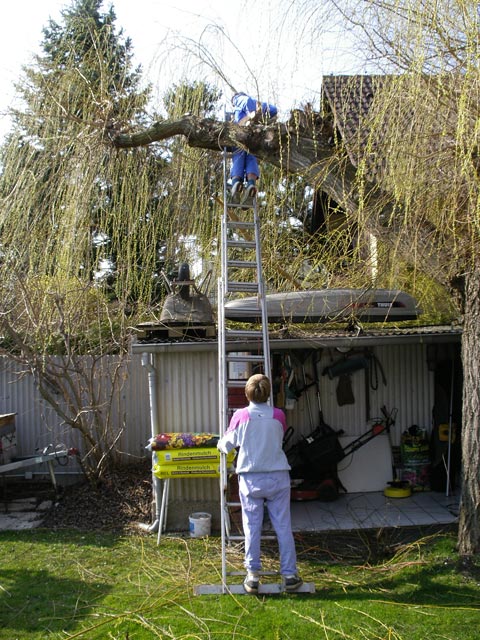 Papa und Mama in deren Garten (10. M&auml;rz)