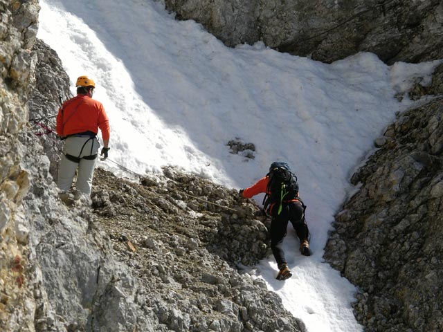 Axel und Andreas am Skywalk-Klettersteig