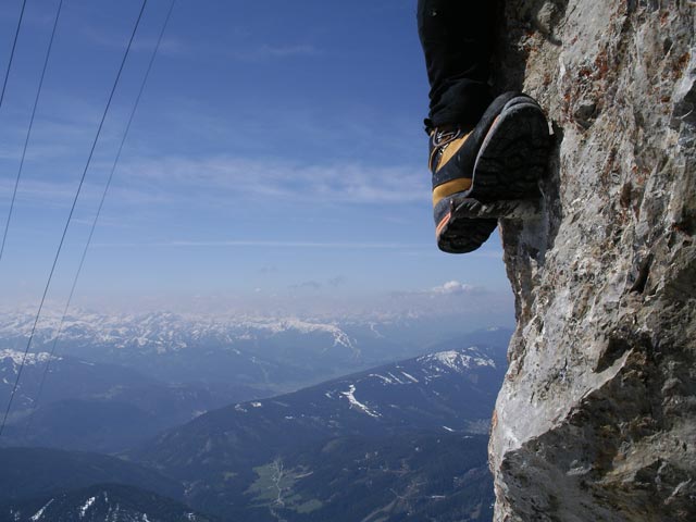 Andreas am Skywalk-Klettersteig