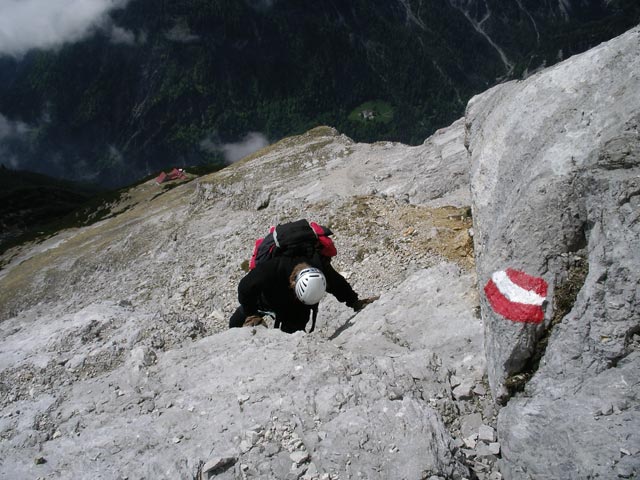 Westgrat-Klettersteig: Erich im 1. Teil (12. Mai)
