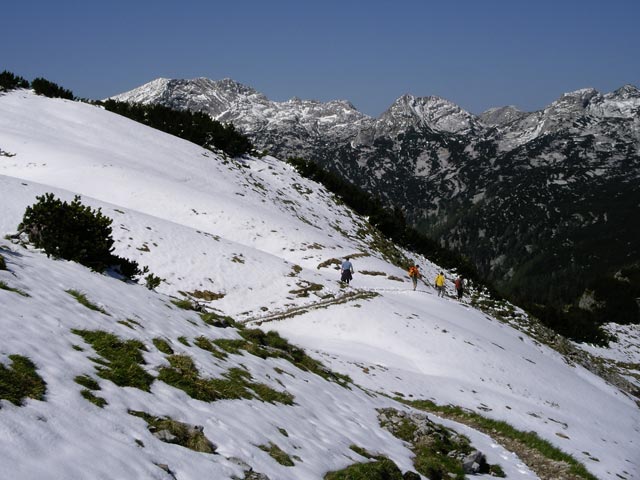 Erich, Andreas, Axel und Markus zwischen Loser und Loserboden (19. Mai)
