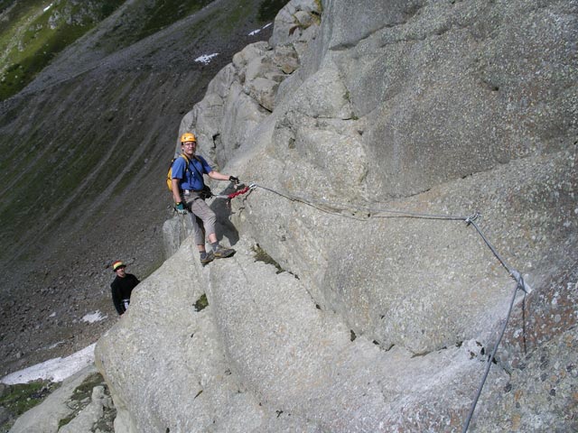 Gletscherstube-Klettersteig: Alfred und Axel im Stichst&uuml;ck
