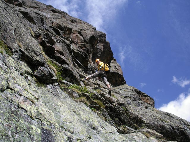 Klettersteig N&uuml;rnberger H&uuml;tte: Axel nach dem Einstieg